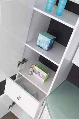 Плавая тщета Bathroom шкафа современная в лоснистом верхней части зеленого стекла белое