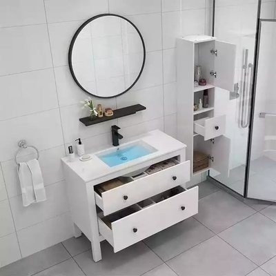 Современный твердый деревянный блок раковины мебели тщеты шкафа Bathroom одиночный
