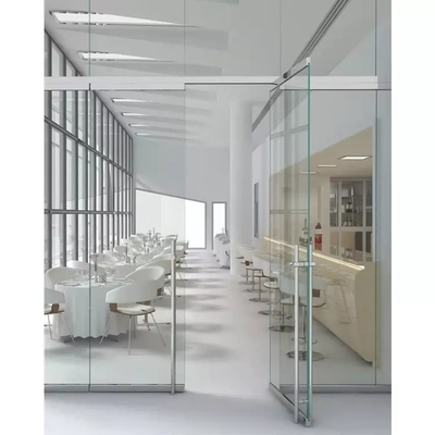 Дверь стекла качания алюминиевого сплава Frameless, закалила коммерчески двойную стеклянную дверь