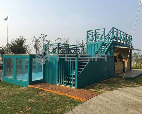 Дома контейнера таможни бассейн Prefab модульного 20FT 40FT индустрии Tesia светящий