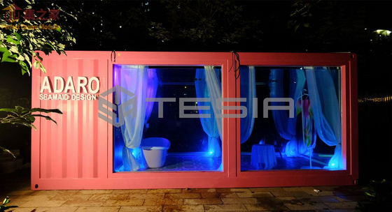 Дома контейнера таможни бассейн Prefab модульного 20FT 40FT индустрии Tesia светящий