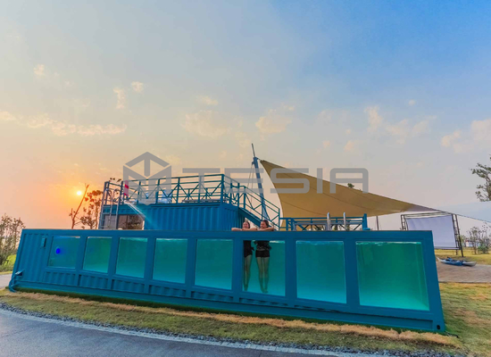 Дома контейнера таможни бассейн Prefab модульного 20FT 40FT индустрии Tesia светящий