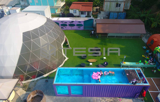 Дома контейнера таможни бассейн Prefab модульного 20FT 40FT индустрии Tesia светящий