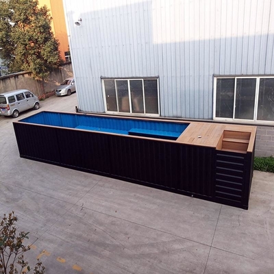 Размер 40FT и бассейн контейнера цвета подгонянные Prefab стальным материалом с электрической и выступая за системой