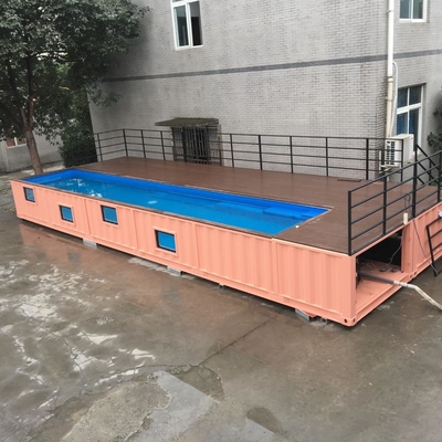 Размер 40FT и бассейн контейнера цвета подгонянные Prefab стальным материалом с электрической и выступая за системой