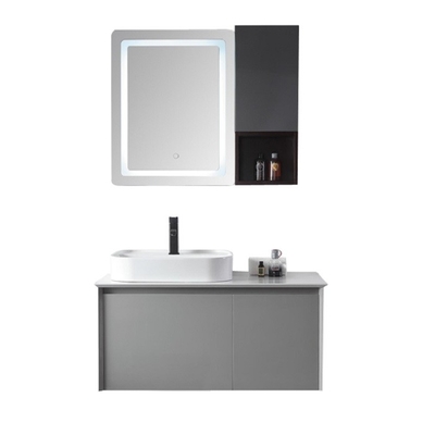Теплый серый цвет подгонял зеркало света СИД шкафов Bathroom тщета ванны 40 дюймов