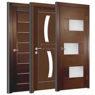 Огнеупорная дверь входа PVC WPC ABS двери HDF MDF деревянная Mahogany деревянная