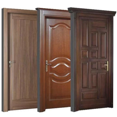 Огнеупорная дверь входа PVC WPC ABS двери HDF MDF деревянная Mahogany деревянная