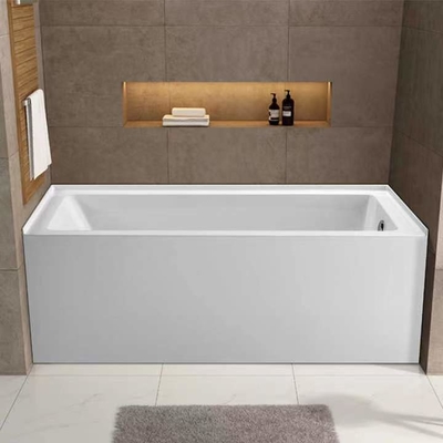 Ванна изготовленного на заказ квадрата акриловая Freestanding выдерживая с подлокотником