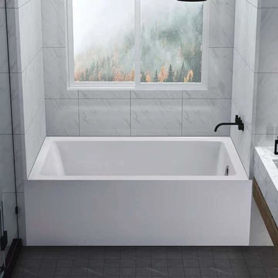 Ванна изготовленного на заказ квадрата акриловая Freestanding выдерживая с подлокотником