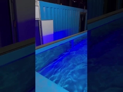 Мобильный Prefab бассейн контейнера для продажи, готовое светящее современное плавание бассейна контейнера