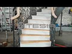 Винтовая лестница самого лучшего материального мраморного шага плавая высококачественная с мрамором