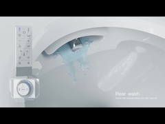 Простая установка сантехники рядом с табуреткой с подогревом туалета